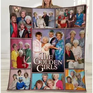 Golden Girls Tv Movie Fleece Blanket, Dorothy Zbornak, Rose Nylund, Golden Girls Characters Vintage Blanket Gift For Fan, Christmas Gifts