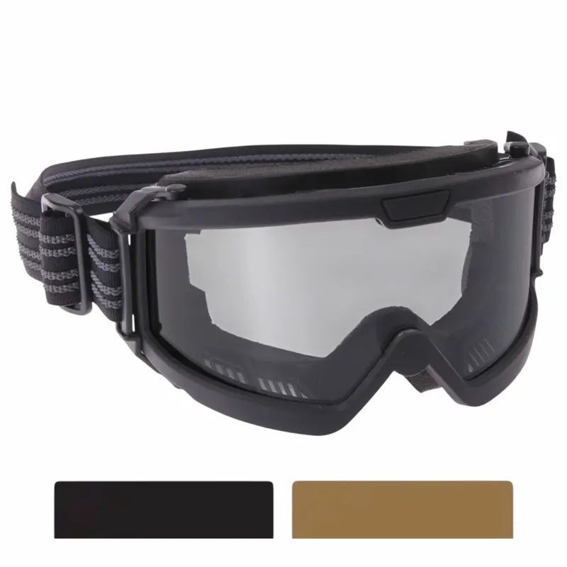 ROTHCO ANSI Ballistic OTG Bulletproof Goggle System - Polycarbonate Lens, TPU Frame, Removable Anti-Fog & Anti-Scratch Lenses, Interchangeable Smoke, Clear, and Yellow Lenses, Cleaning Cloth, Goggle Cover, Carry Pouch