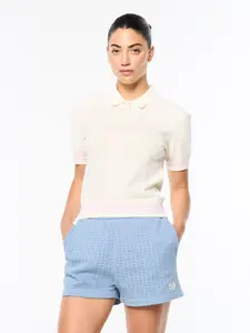 Leila Knit Polo- Gardenia