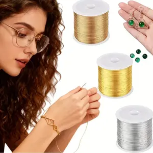 26 Gauge Copper Wire Jewelry Making, 82 Feet Anti-Color Change Bead String, Ideal for Cord Wrapping, Bracelets, Necklaces, Crafts