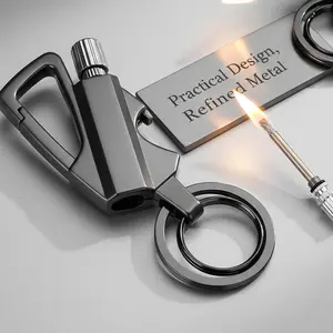 Portable Multi-Functional Metal Lighter, Kitchen Utensils Lighter, Bottle Opener Multi Keychain (Not Include Lighter fluid)