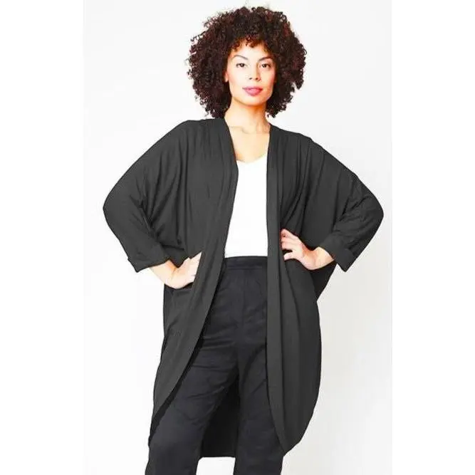 Mia Cocoon Cardigan // Black