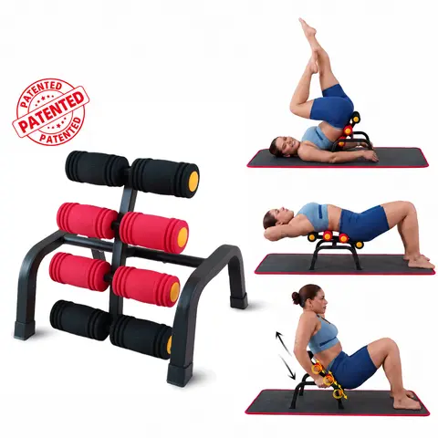 Magic BB Mini Inversion Table - Portable Back Stretcher with Massage Rollers, Multi-Purpose Yoga & Stretching Equipment for Back, Hips, Legs & Full-Body Stretching, Home Yoga & Fitness Equipment