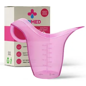 Female UTI Urinal - Spill Proof Urinal for Women - Portable Pee Funnel & Bedpan – Stand or Sit – Ideal for Travel, Bedridden, Post-Surgery, Pregnancy & Incontinence