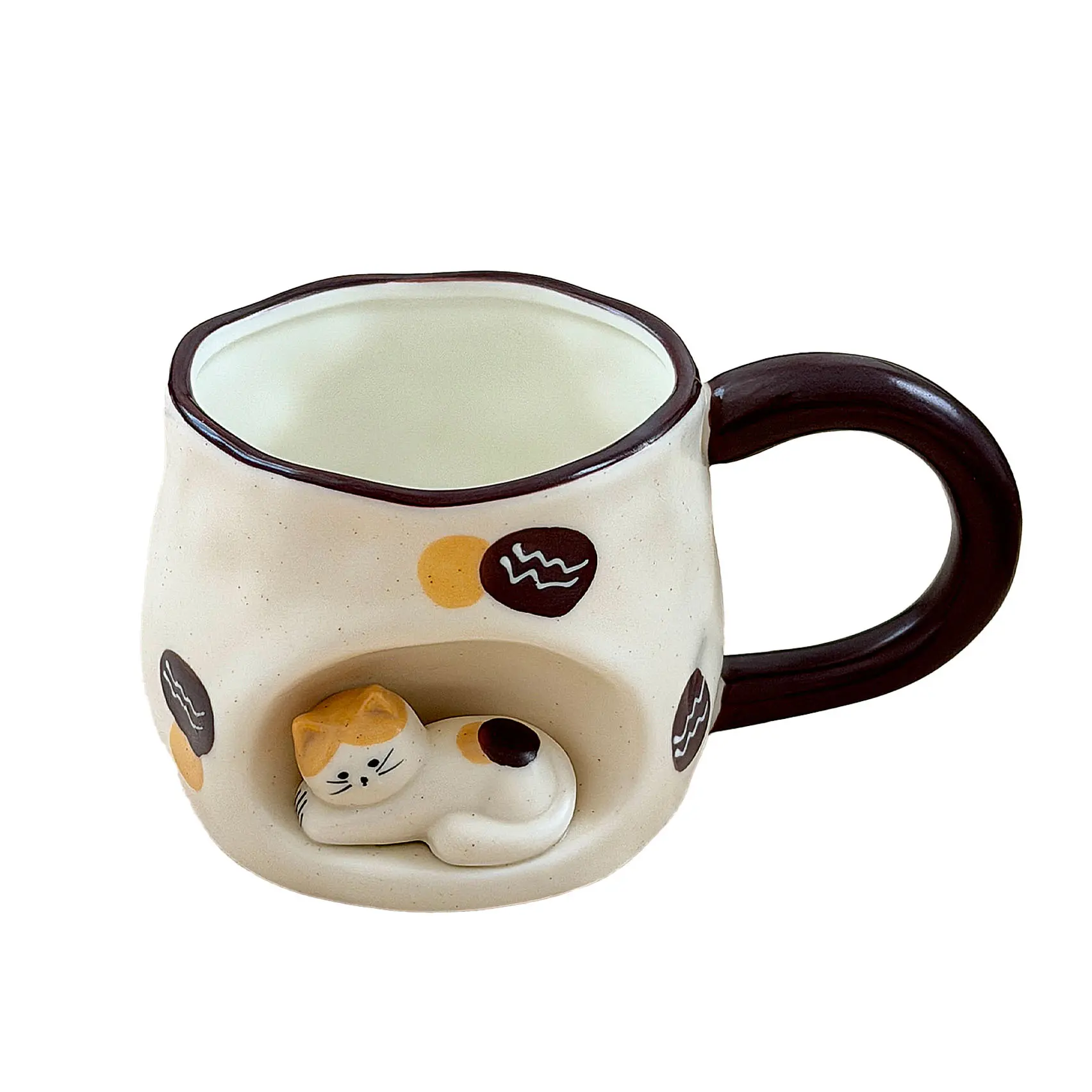 3D Cat Ceramic Mug | Cute Handmade Coffee Cup 3D Cat Ceramic Mug | Cute Handmade Coffee Cup