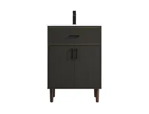 Elegant Kitchen & Bath VF25024MMB 24 in. Chandler Single Bathroom Vanity, Mocha Brown