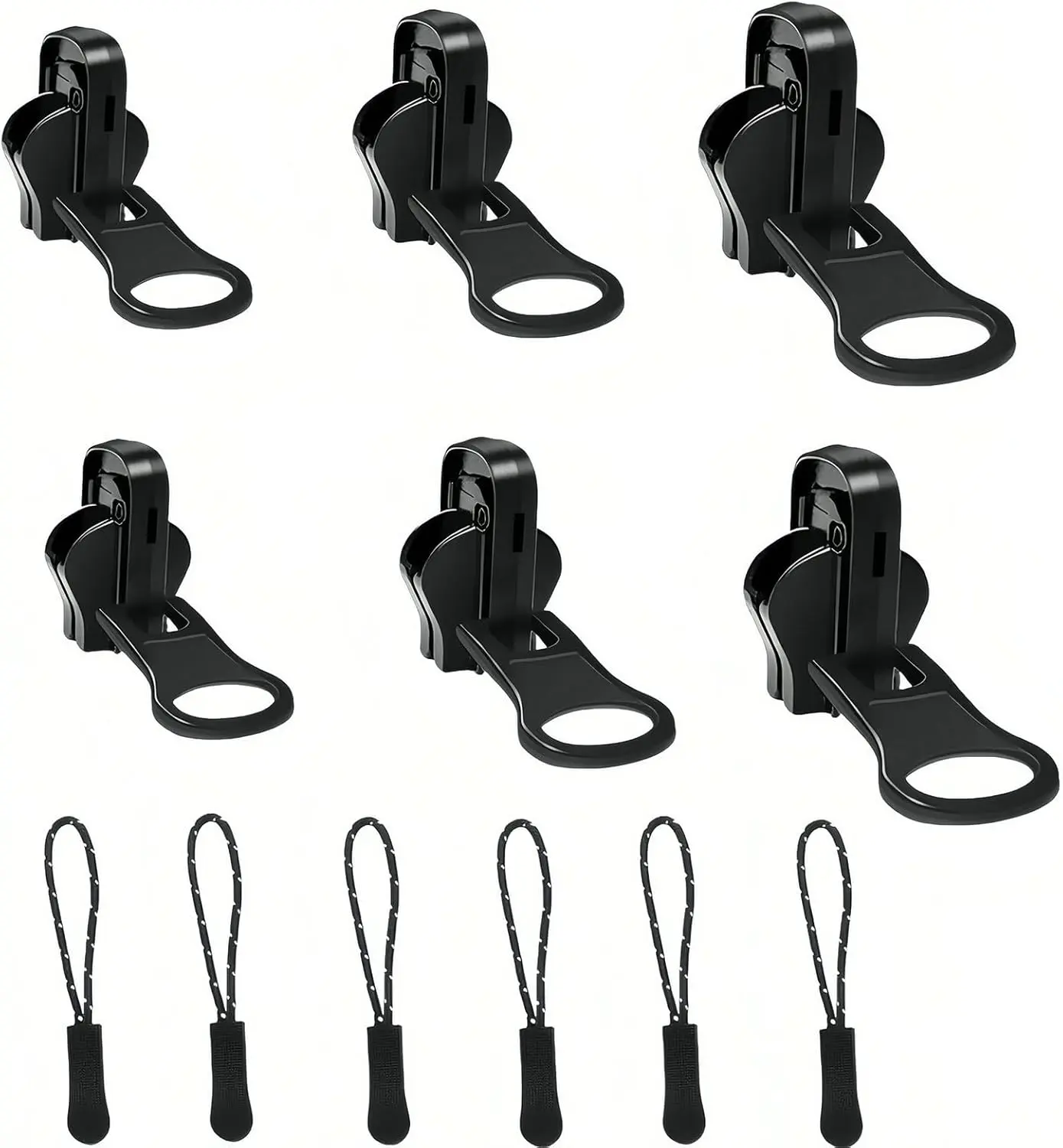 Universal Zipper Repair Kit - 3-Size Double-Sided Zippers Slider Replacement with Pull for Jackets Luggage Backpacks & Outdoor Gear No-Sew Installation