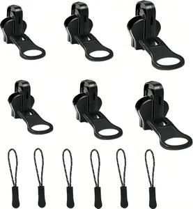 Universal Zipper Repair Kit - 3-Size Double-Sided Zippers Slider Replacement with Zipper Pull for Jackets, Luggage, Backpacks & Outdoor Gear | No-Sew Installation