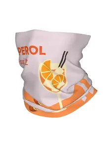 Aperol Spritz Cocktail Print Thin Bandana Neck Wrap Scarf Headband - Lightweight Stretchy Orange Cocktail Design for Outdoor Sports, Casual Wear & Fashion Accessories, Accessories for Cocktails, Casual Headwear, Smooth Texture Fabric