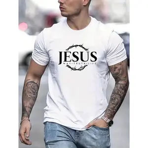 Men's Letter Print Short Sleeve T-Shirt