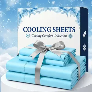 Bamboo Cooling Sheet Set - Extra Deep Pocket, Ultra Soft & Breathable, Wrinkle-Free Luxury Bedding