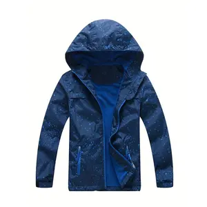 [Popular Choice, Boys' Jacket] Reflective Windproof Boys' Jacket |   Fleece Lining, Hooded Long Sleeve Casual Coat for Fall/Winter