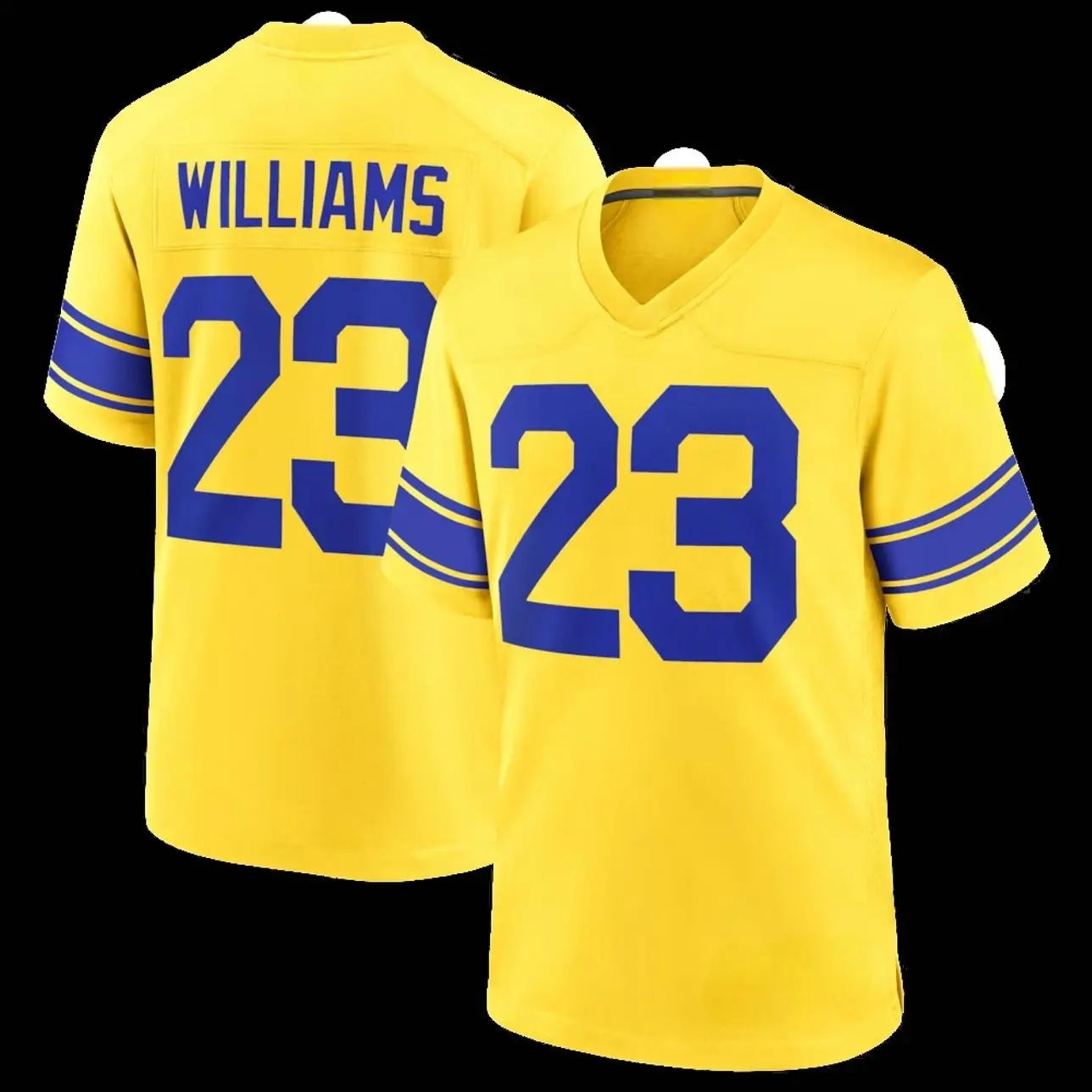 Unisex Football inspired by Williams 23 Los Angeles  Classic Sol Game Jersey - Yellow