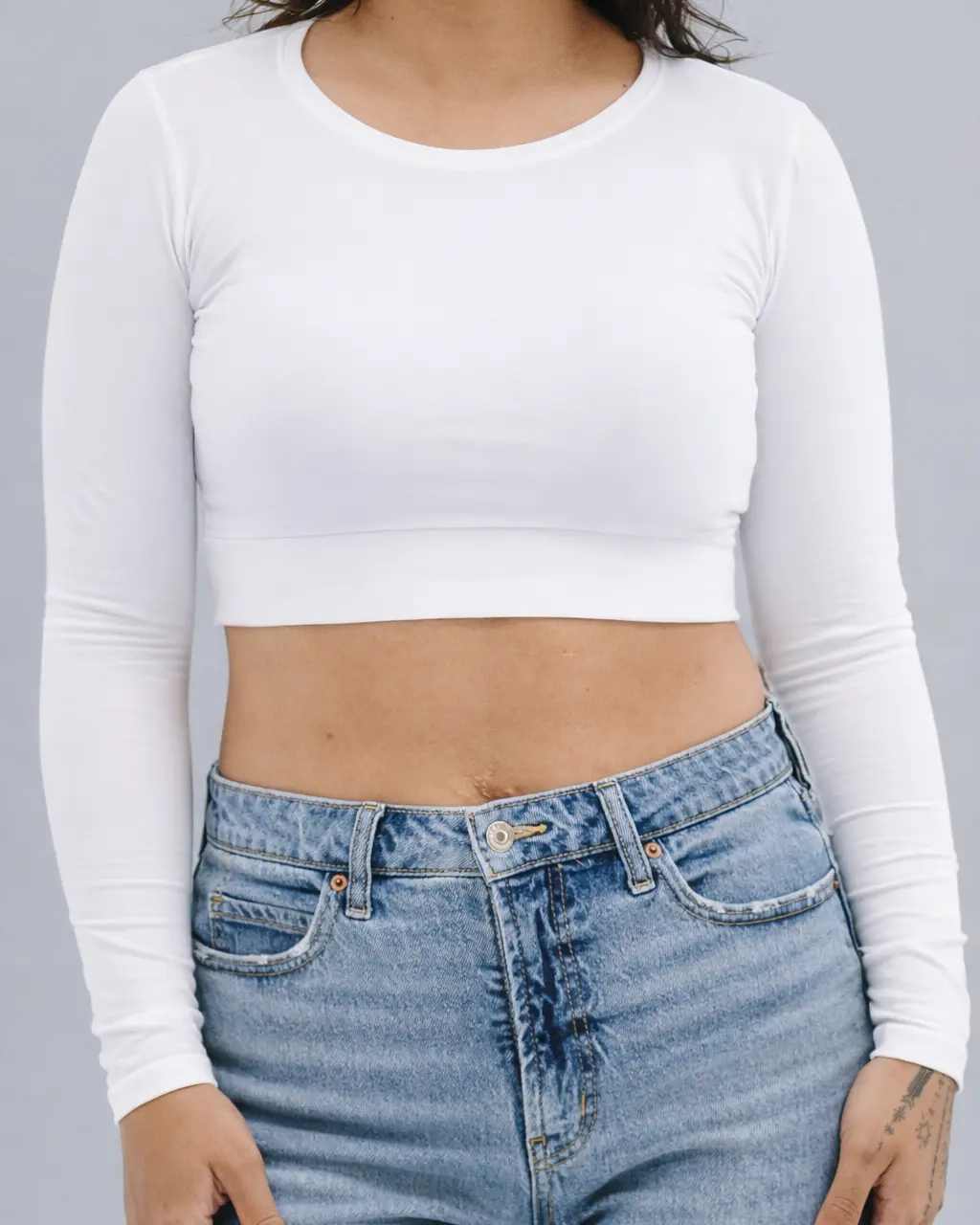 Crew Neck Long Sleeve Halftee Crew Neck Long Sleeve Halftee