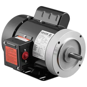 VEVOR 0.5 HP Electric Motor, 1725RPM Air Compressor Motor, CW/CCW Rotation, 5/8 inch Shaft Diameter, 1.88inch Shaft Length, 2.07N.m Torque, Single-Phase, TEFC Cooling, 115V/230V, 56 Frame