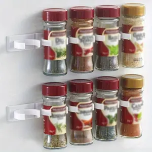 Spice Clip Strips, Wall Mounted Kitchen Spice Jar Rack, Spice Gripper Clip, Seasoning Jar Storage Holder, Organizer Rack, Seasoning Jar Storage Holder, Bottles Clip, Kitchen Tools