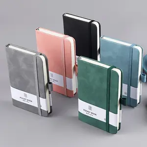 2/10pcs A7 Mini Pocket Notebook with Pen Holder, Minimalist Hard Cover, Portable for Office, School, Diary, Accounting, Multi-Color Options