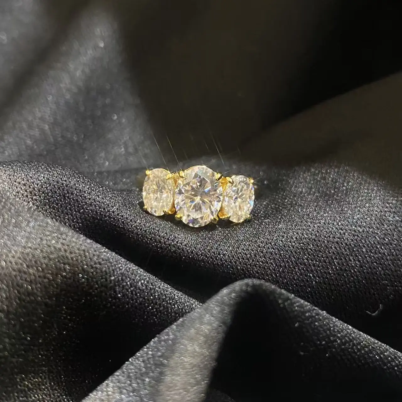 【#M262】(Sergio)925 Sterling Silver Synthetic Moissanite Ring