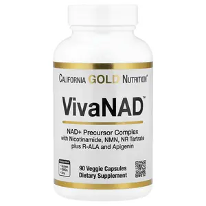 California Gold Nutrition VivaNAD™, NAD Complex With NMN, NR Tartrate, 90 Veggie Capsules