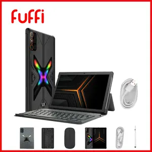 Fuffi Game Smart Android Tablet PC, LED lighting effect, 10.1 Inch HD Screen, Octa-Core Processor, 4GB RAM 64GB ROM, 5000mah Battery, Includes Keyboard Mouse Set & Stylus