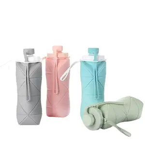 Foldable Silicone Water Bottle, Large Capacity High-temperature Resistant Travel Cup, Portable Collapsible Squeeze Water Bottle for Outdoor