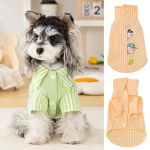 New dog shirt pet clothing for Bichon Frise and Teddy puppies, spring and summer patchwork shirt, casual and fashionable dog clothes, cat apparel