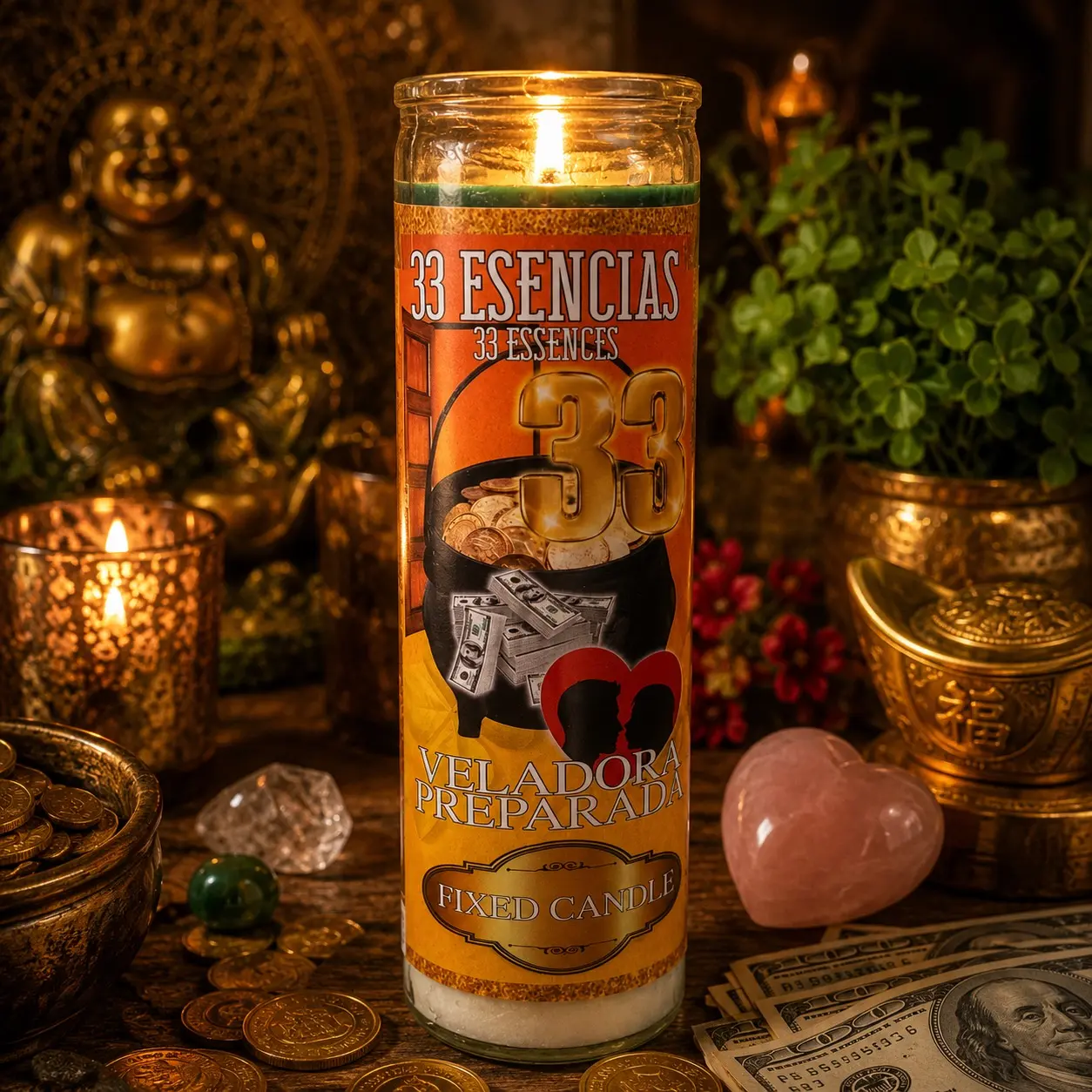 33 Essences Fixed Candle - 33 Esencias Veladora Preparada