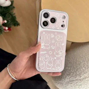 Cute Miffy Rabbit Bunny Phone Case for Apple iPhone 17/16/15/14 Pro Max/pro, Fashion Anti-Drop Silicone Cover, High-End Style