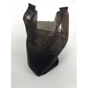 International Plastics  12 x 7 x 23 in. Black HD T-shirt Bag - Case of 500