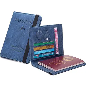 Passport wallet passport cover, passport and card clip combination, ultra -thin passport clip, suitable for ladies and men