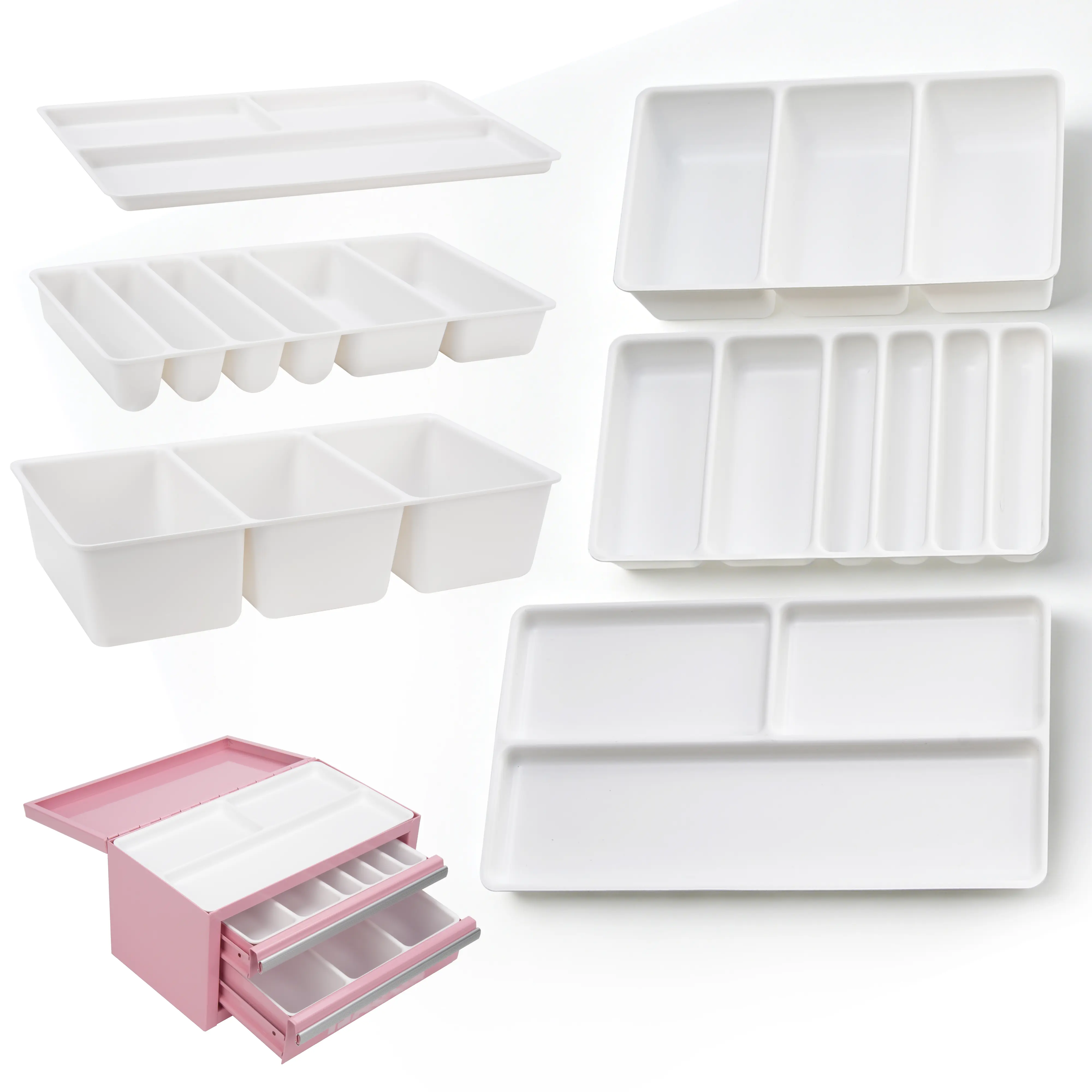 6 PCS Tool Box Organizer Tray for Kobalt 2-Drawer Mini Tool Box with Friction Slide (OLD Version), Tray Storage for Kobalt Tool Box, Toolbox Organization Accessories (Box NOT Included)