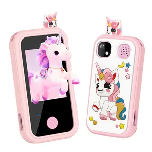 Educational Kids Smartphone Toy with 1080P HD Video Recording MP3 Music Player Puzzle Games Multifunctional Phone Toy Selfie Camera Perfect Christmas Birthday Gift for Boys and Girls Ages 3-12 Digital Zoom Includes 32GB Card