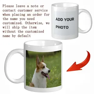 1pc Double-Sided Custom Photo Mug Personalized Coffee Cup with Scratch-Resistant Finish Hand Wash Only Animal Theme Design for Hot Cold Beverages Custom Coffee Mug Drinkware