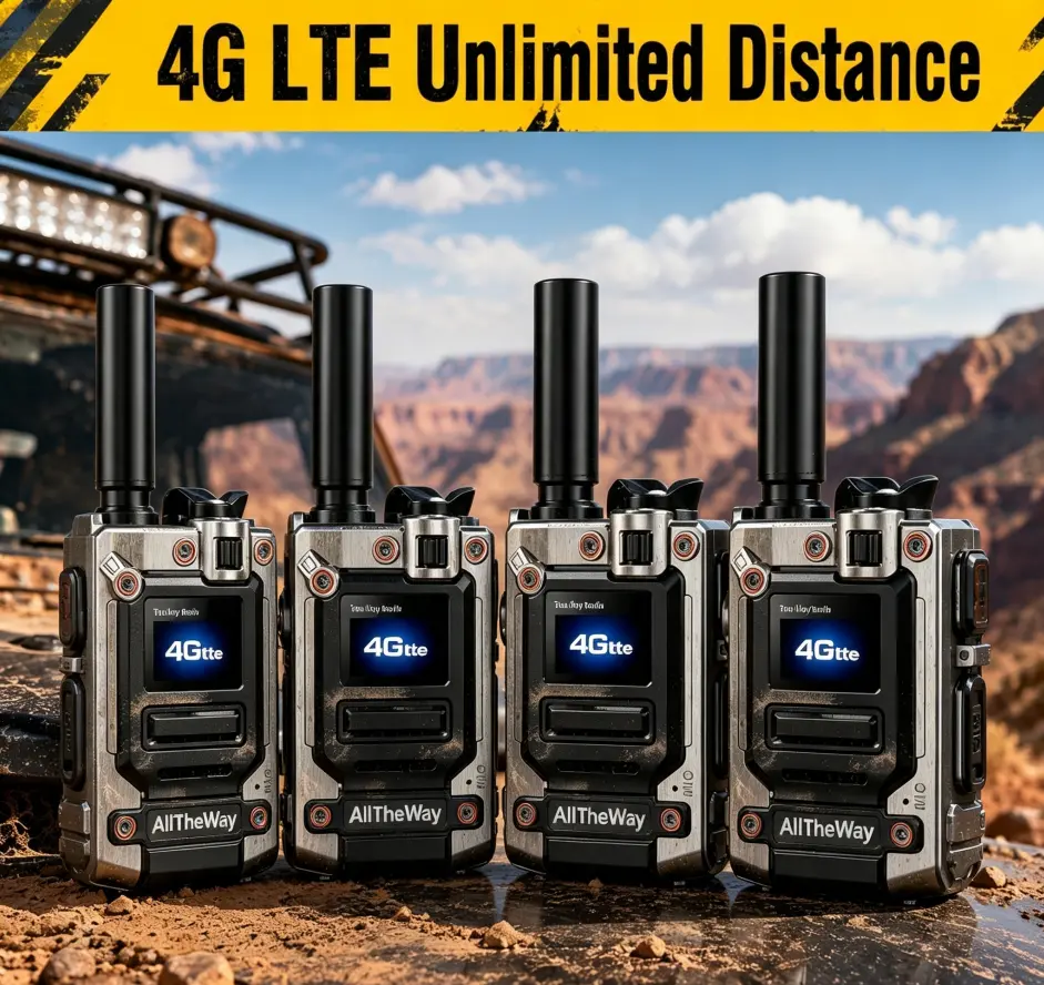 4G LTE Portable Cellular Team Communicator with Pre-Installed Activated SIM Card, 5000KM  Coverage, Exclusive Dedicated Mobile APP Single Unit Connection, 3 Call Modes  USB-C Pocket Work Intercom for Construction Farm Security Logistics Teams radio