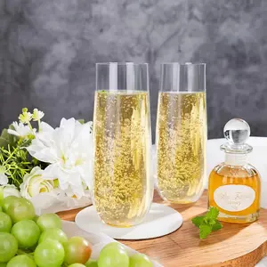 24-Pack Luxury Champagne Glasses, High-End Simple Design, Restaurant Commercial Use, Events, Parties, Weddings, Graduation, Shatterproof