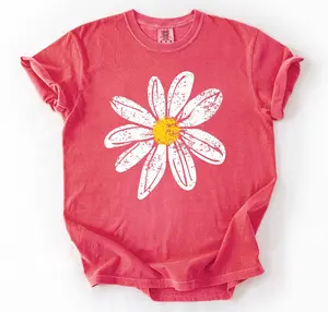 Comfort Colors Daisy Shirt gift for Women Retro Floral Graphic Tee, Flower Print Tshirt -  AL