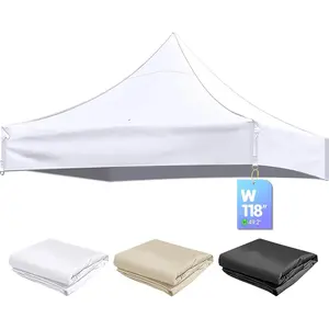 10x10 Canopy Replacement Top for Pop Up Canopy Tent - 4 Drainage Holes,10x10ft Canopy top Suitable for  of the Standard Canopy(top only,White)