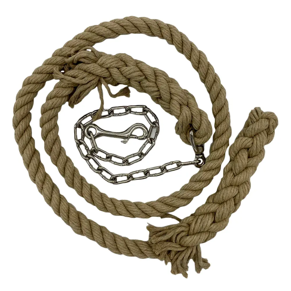 Handmade Hemp Horse Lead with Chain