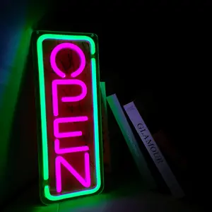 Neon Sign for Business, 5V USB Open LED Neon Light Wall Decor, Light up Signs for Stores Bar Salon Coffee Shop Restaurants Offices Retail Shops Window Storefronts