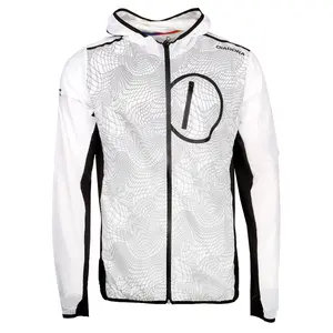 diadora Mens Bright Graphic Jacket Athletic Outerwear Casual Breathable - White