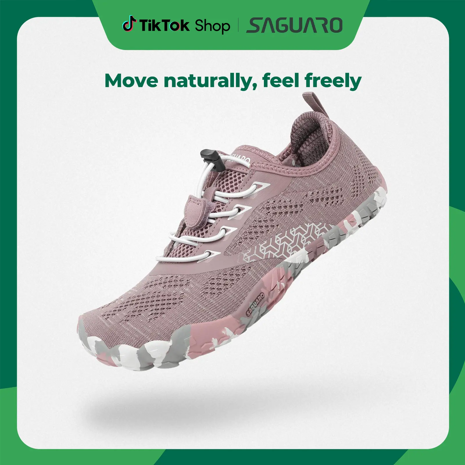 SAGUARO Smart II Men's Casual Trainers - 0 Drop, Lightweight, Breathable 5 Wide Toe Shoes with Soft Sole, Elastic Band, Workout Sneakers, Outdoor Running Sneakers, Father's Day Gift