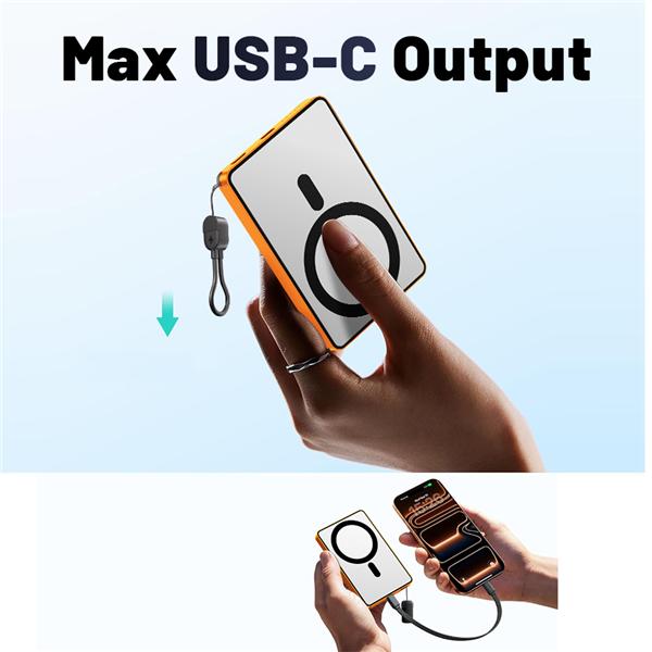 5000mAh Magnetic Power Bank, Wireless Portable Charger, Fast Charging MagSafe Battery Pack for iPhone 17/16/15/14/13/12/Plus/Pro Max, Compact Device Smartphone Chargeable,Valentine's Day Gift