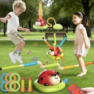 Kids Outdoor Sports Toy Set, Multifunctional Play Machine for Ages 3+, Includes Hula Hoop, Jump Rope, Rocket, Sandbags, Baseball, Remote Control