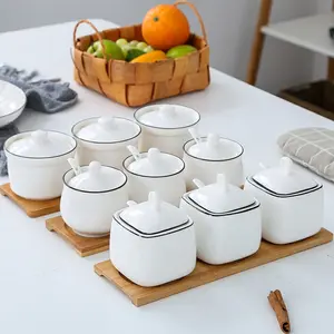 Black Line Three-piece Ceramic Jar Set