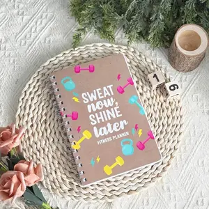 【Spring & Easter】2026 Upgraded Women's Greenish Fitness Planner & Workout Journal, A5 Portable Fitness Tracker with DIY Stickers, Goal & Progress Tracking for Home & Gym Workouts