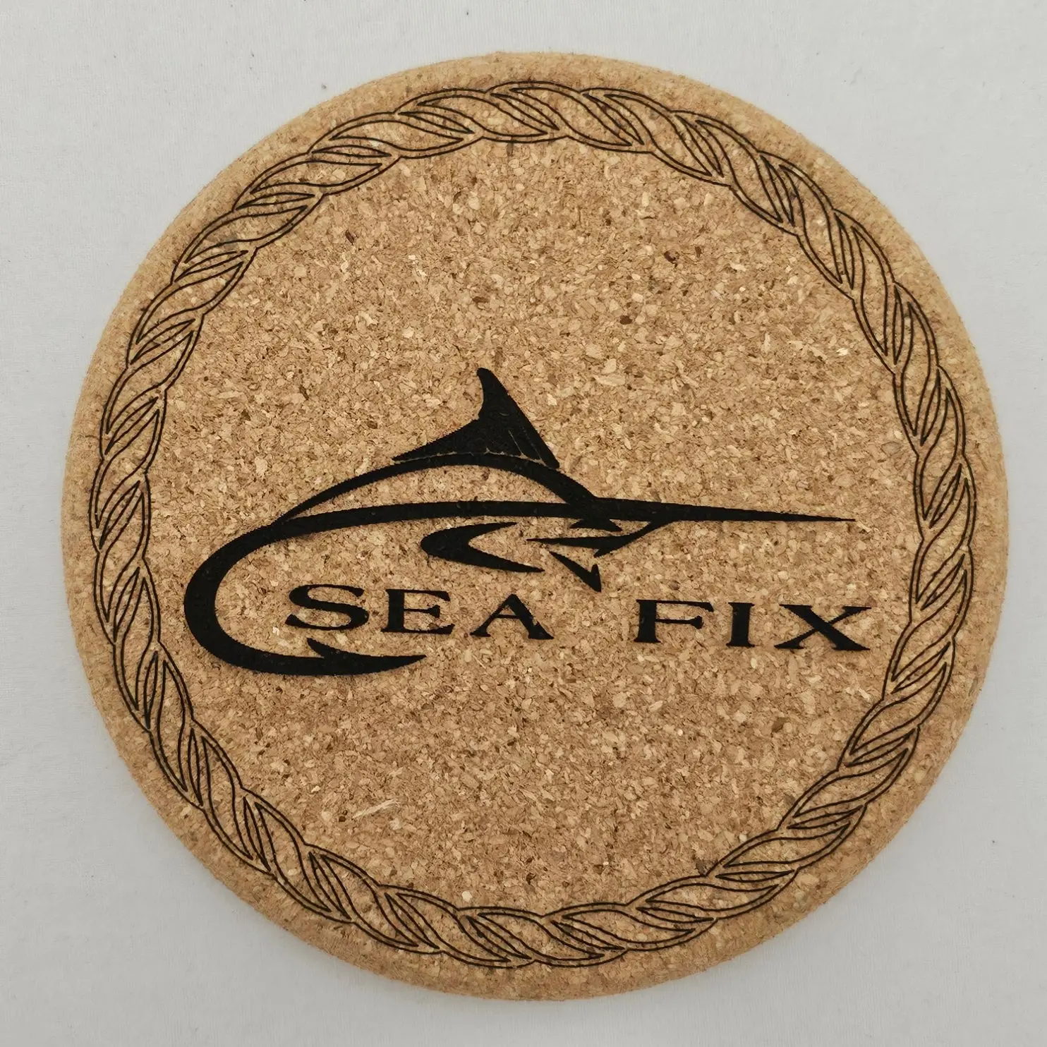Custom Laser Engraved Cork Coaster – 4 Inch Round