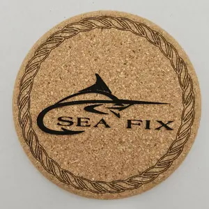 Custom Laser Engraved Cork Coaster – 4 Inch Round