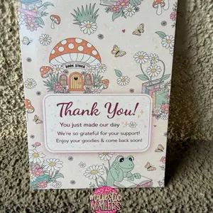 4x6 Package Insert Thank You Cards Qty 100 with Blank Back for Personal Messages & Coupon Codes for Small Business Customer Service