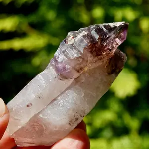 3.3in 87g Tantric Twin Smoky Amethyst Quartz Crystal Elestial Scepter, Zimbabwe aa4