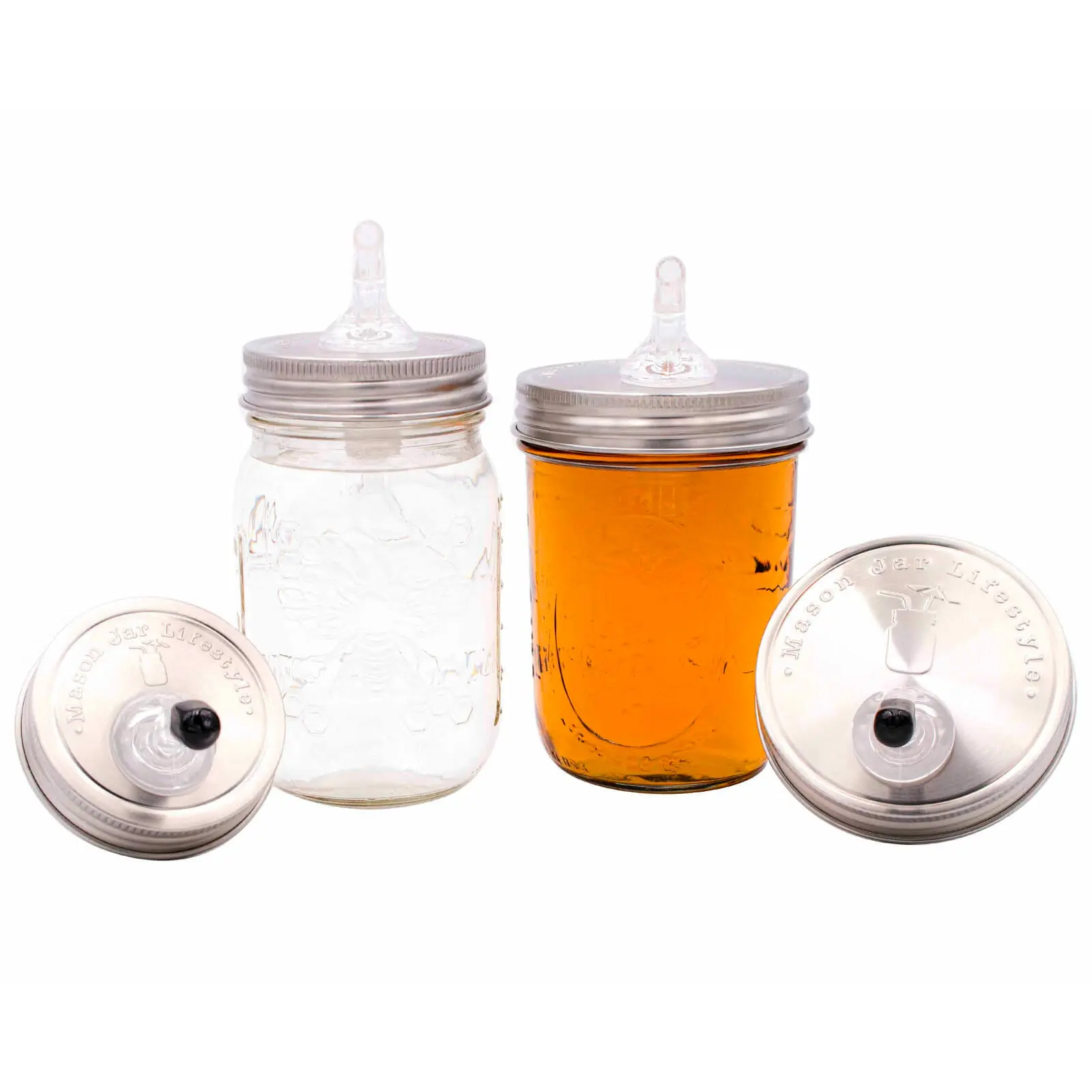 Liquor Pour Spout Stainless Steel Lid for Mason Jars Liquor Pour Spout Stainless Steel Lid for Mason Jars